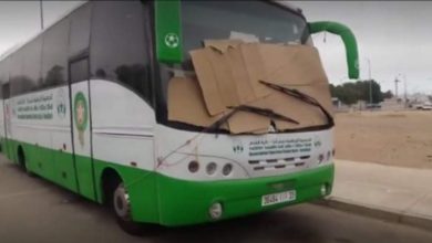 Photo of حافلة فريق نجم أنزا في وضعية كارثية واستياء كبير للجماهير