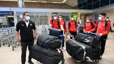 Photo of بعثة أسود القاعة تصل إلى القاهرة