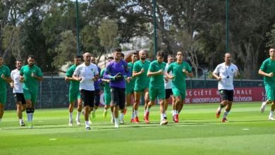 Photo of بالصور.. آخر حصة تدريبية للمنتخب الوطني بالمغرب قبل السفر إلى غينيا