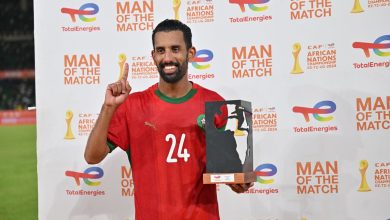 Photo of حريمات ينال جائزة أفضل لاعب في مباراة المغرب وتنزانيا